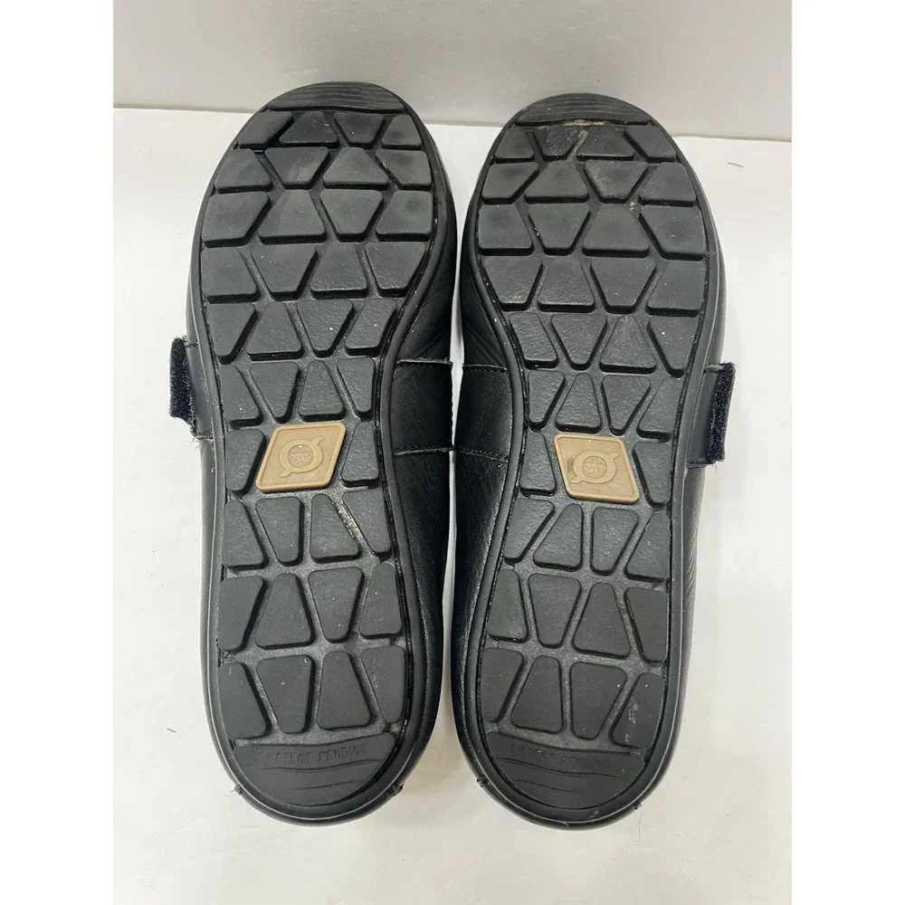 Børn Malli Mary Jane Leather Flats Black Hook & Loop Strap Comfort Women's 8